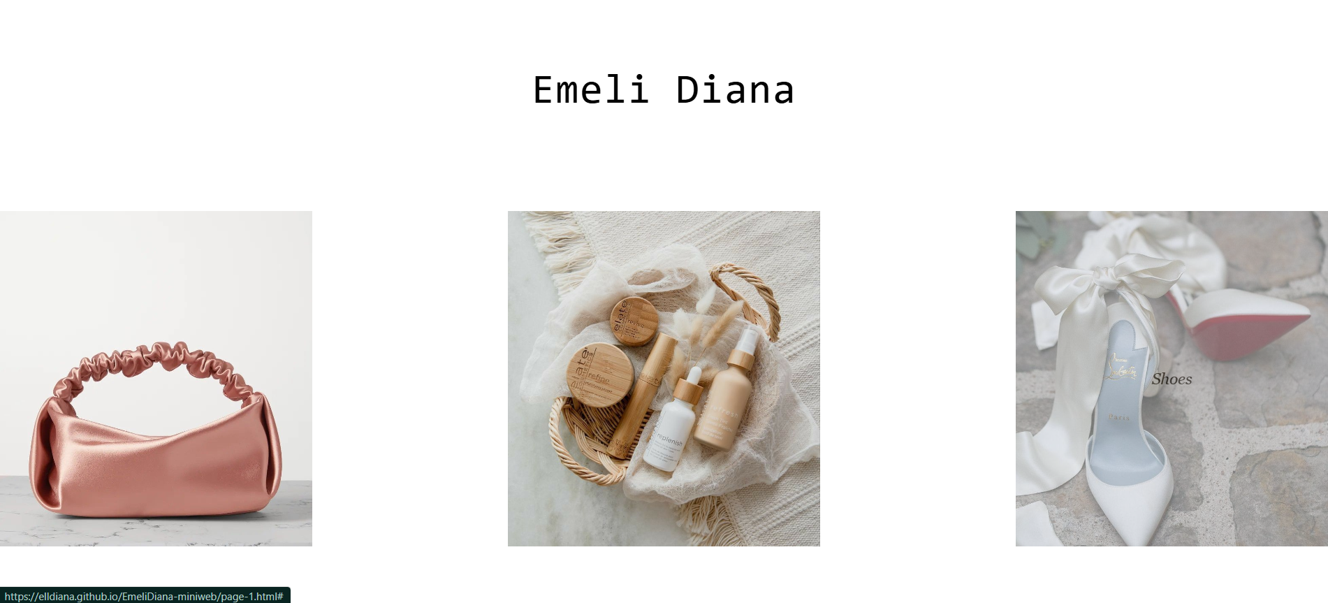 EmeliDiana Mini Web Projesi